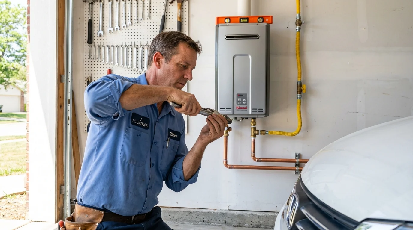 Tankless water heater installation by a Johns Plumbing LLC plumber in Dahlgren